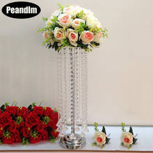 PEANDIM 55cm Tall Acrylic Wedding Table Centerpiece Home Party Wedding Flowers Decor Road Leads Flower Rack 2024 - buy cheap