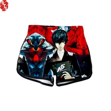 Pantalones cortos con estampado en 3D de Persona 5 para mujer, a la moda ropa de calle, Harajuku, informales, gran oferta, para verano, 2019 2024 - compra barato