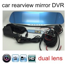 high quality 4.3 inch Car Video Recorder With rear Camera Car Rearview Mirror DVR Full HD dual lens camcorder dash cam 2024 - buy cheap