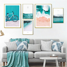 Landscape Seascape Nordic Canvas Painting Home Decor Wall Art Print Blue Style Poster Scenery Beach Living Room Bedroom Picture 2024 - buy cheap