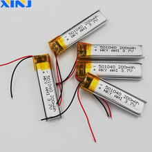 XINJ 5pcs 3.7V 200 mAh 501040 Polymer Li Lithium Battery For DIY MP3 Music Player GPS Sat Nav Car DVC Camera 2024 - compre barato