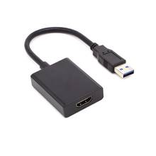 2pcs USB 3.0 To HDMI Transfer Line Supports 1080P HD Switch Cable Black Silver Gray 2024 - buy cheap