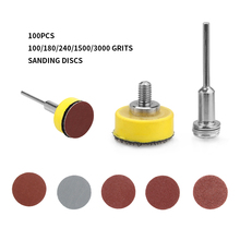 100Pcs 25mm Sanding Discs +1" Abrasives Hook & Loop Backer Plate +1/8inch Shank Tools set For Polishing 2024 - buy cheap