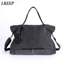 Fashion Zipper Rivet Tassel Shoulder Crossbody Bag Women Handbag Pu Leather Casual Totes Large Capacity Messenger Bag 2024 - buy cheap