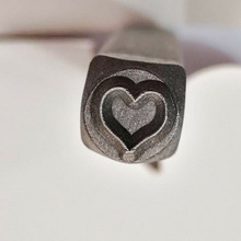 Sellos de Metal con diseño de corazón de 6mm, perforador de mano, joyería, herramienta de estampado artesanal 2024 - compra barato