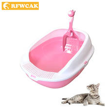RFWCAK New Detachable Plastic Pet Feces Cleaning Semi-closed Open Splash-proof Reusable Cat Potty Pet Toilet Cleaning Appliance 2024 - buy cheap