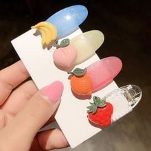 Accesorios para el cabello para niña y mujer, pinzas para el cabello con dibujos animados de frutas y fresas, tocado, horquilla, herramientas de peinado para el cabello 2021 2024 - compra barato