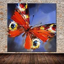 Mintura Modern Abstract Art Pictures Handpainted Animal Butterfly Oil Painting On Canvas Wall Picture For Living Room Wall Decor 2024 - buy cheap