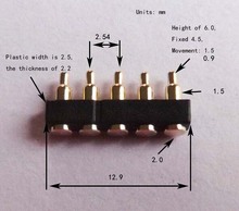 Conector pogo agulha mola banhada a ouro, 5 pinos 5p contato atual grande com a agulha venda direta da fábrica 2024 - compre barato