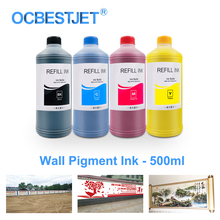 Tinta de pigmento de pared de 4x500ML para impresión de materiales de pared para Epson DX4 DX5 DX6 DX7 DX8 DX10 tinta de pigmento para impresión en pared 2024 - compra barato