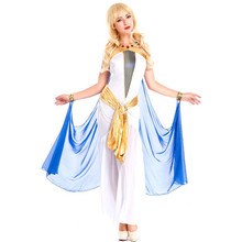 Disfraz de Halloween de la diosa griega antigua para mujer, disfraz de reina de Egipto, Cosplay de Cleopatra, juego de rol, Carnaval, vestido para fiesta de máscaras 2024 - compra barato