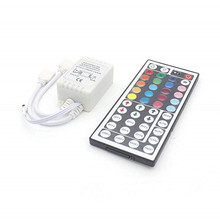 Controle de led rgb, com 44 teclas, 24 teclas, com controle remoto ir, 12v 6a, para rgb 3528 5050, fita de led 2024 - compre barato