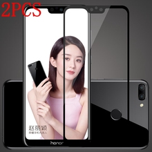 2 шт., полностью клеящееся закаленное стекло для Huawei Honor 9i 2018, защитная пленка для экрана 2024 - купить недорого