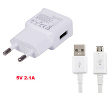 Adaptador de corriente para teléfono móvil, cargador de viaje europeo 2.1A + Cable de datos USB para Asus Zenfone 6 A600CG,Zenfone 2 ZE551ML ZE550ML ZE500CL 2024 - compra barato