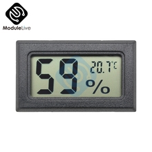 Mini termômetro higrômetro digital lcd, 5 peças, medidor de temperatura conveniente interno sensor de umidade instrumentos de medidor de temperatura 2024 - compre barato