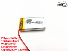 2pcs/lot Good Qulity 3.7V,1200mAH,803048 Polymer lithium ion / Li-ion battery for TOY,POWER BANK,GPS,mp3,mp4 2024 - buy cheap