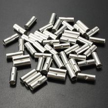 50Pcs 10-12 AWG Gauge Uninsulated Non Insulated Butt Crimp Connectors Terminal 2024 - buy cheap