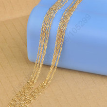 Быстрая доставка, оптовая продажа, 5 шт., лот, 18 дюймов, позолоченное желтое Сингапурское ожерелье, цепочка с карабином для женщин 2024 - купить недорого