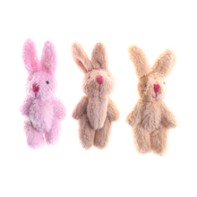 Mini coelho de pelúcia macio, pingente de coelho fofo para chaveiro e boneco de brinquedo de buquê com 6.5cm 1 peça 2024 - compre barato