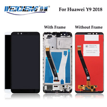 5,93 ''для Huawei Y9 2018 ЖК-дисплей + сенсорный экран дигитайзер с рамкой для Huawei Y92018 дисплей FLA-LX1 LX2 LX3 L22 AL00 2024 - купить недорого