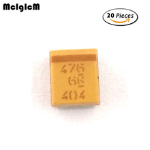 MCIGICM 20 шт B 3528 47 мкФ 6,3 V SMD Танталовый конденсатор 2024 - купить недорого