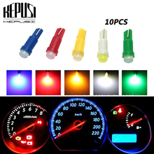 10pc T5 led car dashboard light instrument automobile door Wedge Gauge reading lamp bulb 12V cob smd Car Styling white red blue 2024 - buy cheap