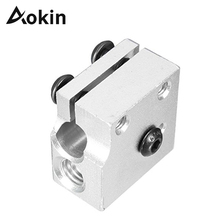 Aokin bloco de calor vulcão para impressora 3d, extrusor de filamento v5 v6 com 1.75/3.0mm, aquecedor j, bloco de alumínio para extrusora 2024 - compre barato