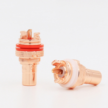 8pcs high quality red copper plated RCA Socket audio rca jack RCA terminals Amplifier Copper RCA socket Plug 2024 - buy cheap