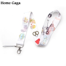 Homegaga wedding theme keychain lanyard webbing ribbon neck strap fabric para id badge phone holders necklace accessories D1774 2024 - buy cheap
