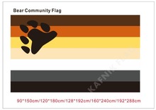 KAFNIK,90*150cm/128*192cm/192*288cm (2*3ft/3*5ft) new style  Bear Community  Pride Flag for Event/party/home Decorative Flags 2024 - buy cheap