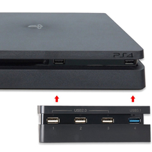 Hub ps4 slim para confortável com console sony playstation 4, 1 usb 3.0 + 3 portas usb 2.0 2024 - compre barato