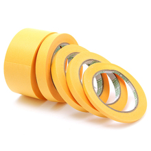 6mm/10mm/12mm/18mm/50mm Yellow Tape Adhesive Insulation Mylar Tape Masking Paint Spray Paper Tape 50M 2024 - buy cheap