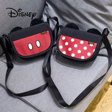 Disney-Bolso de Minnie y Mickey para niños y niñas, bandolera de hombro para estudiantes, bonito bolso de moda con dibujos animados de ratón 2024 - compra barato