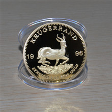 40*3mm No copy Krugerrand 1996 coin,free shipping 20pcs/lot 1OZ FINE GOLD-Plating South Africa Gold Coin 2024 - buy cheap