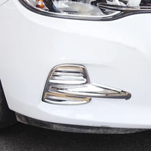 For Chevrolet CAVALIER 2017 2018 2019 ABS Chrome Car front fog lamp cover frame panel Cover Trim Car styling accessories 2pcs 2024 - buy cheap