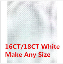 Aida Cloth Discount Shop 16CT OR 18CT  Whites  Fabric Cross Stitch Canvas 150X50cm Or Make Any Size 2024 - buy cheap