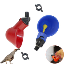 5PCS chicken nipple drinkers automatic poultry water feeder waterer watering cups bowl plastic for quail pigeons birds drinking 2024 - buy cheap
