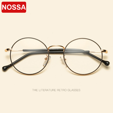 NOSSA Fashion Round Glasses Frames Trendy  Eyewear Frames Men Women Retro Optical Frame Casual Myopia Eyeglasses Unisex Goggles. 2024 - buy cheap