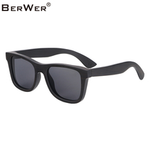 BerWer, gafas de sol de madera Natural para hombre, gafas de sol de ébano, gafas de sol de madera polarizadas, lentes rectangulares para conducir, gafas UV400 2024 - compra barato
