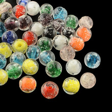 100pcs Handmade Luminous Lampwork Beads  Charms Bracelet  Loose Round Beads for Jewelry Making DIY Accessories F60 2024 - buy cheap