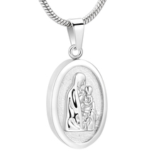 Mother and Child Cremation Jewelry Pendant Memorial Urn Necklace Ashes Holder Stainless Steel Keepsake Jewelry for Women/Kids 2024 - buy cheap
