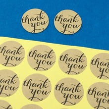 Fashion 5000PCS/Lot circular 3cm kraft Printed above "Thank You" Sticker Labels Adhesive Stickers DIY For Box/gift/envelope 2024 - buy cheap