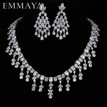 EMMAYA Femme Bijoux AAA CZ Earrings Necklace Jewelry Sets for Women Wedding Party Fashion Jewellery Accessory 2024 - buy cheap
