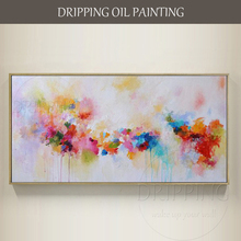 Pintura al óleo abstracta de alta calidad, pintura al óleo blanca pura pintada a mano sobre lienzo, hermosos colores ricos, pintura al óleo abstracta 2024 - compra barato