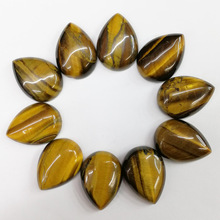 Natural stone cab cabochon Tigereye 25x18MM water drop bead Teardrop for jewelry making accessories 12Pcs/lot Free shipping 2024 - buy cheap
