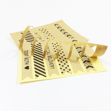 Adesivo de papel kraft com listras vintage, etiqueta selo e presente para produtos artesanais de 120 2024 - compre barato