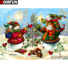 HOMFUN Full Square/Round Drill 5D DIY Diamond Painting "Christmas snowman" Embroidery Cross Stitch 5D Home Decor A14201 2024 - buy cheap