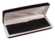 Free shipping high quality metal pen box black velvet box gold trim metal pen case 2024 - buy cheap