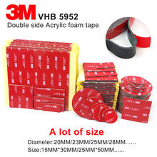 3M 5952 High Performance Indoor Outdoor Use Black 3M VHB Tape Waterproof Acrylic Foam Double Side Tape,die cut any size 2024 - buy cheap