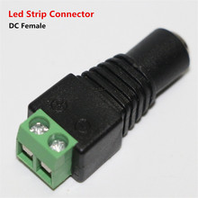 Wholesale Price 5Pcs Single Color Led Strip Connector DC Female 2.1mm x 5.5mm DC Power Jack Adapter Connector Plug Free Shipping 2024 - buy cheap